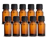 遮光瓶 遮光ビン アロマ瓶 アンバー瓶 黒キャップ＆ヴァーティカルドロッパー (10ml100本セット) 保管 保存 容器 小分け NAGOMIAROMA ナチュラルショップ なごみ