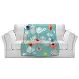 ブランケットウルトラソフトFuzzy 4サイズ！DIANOCHEデザインからby Julie Ansbro Poppies実行ホームDecor Unique Designer芸術的スタイリッシュな寝室