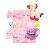 Tovadoo ヘアピン 女の子 子供用 6点セット 動物 リボン 星 王冠 花 ハート お絵かき風 髪飾り 多色 かわいい おしゃれ 誕生日会 結婚式 イベント用