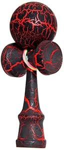 Amazon Damaken けん玉 ストリートけん玉 フリースタイル Kendama クラック模様 の 特殊表面加工 おしゃれでスタイリッシュに 技 成功率ｕｐ エクストリームけんだま 木のおもちゃ プレゼントにも フルクラック ブラックｘレッド けん玉 おもちゃ