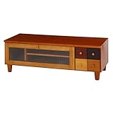 不二貿易 桐製 リビングボード リバティ ライト 幅89cm カラフル 40029