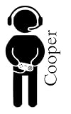 Gamer Player Cooper文字名前Childrensルームビニール壁アートステッカーデカール