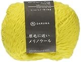 DARUMA 原毛に近いメリノウール 毛糸 並太 Col.21 イエロー 系 30g 約91m 01-6200