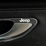 BLOOPIC ジープ Jeepに適用 車用ステッカーデカール (10個入り) 車のロゴ装飾ステッカー 金属製の装飾ステッカー 耐熱ステッカー カーインテリア装飾 耐摩耗性 粘着式の車のロゴ 防水