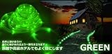 夜間になると自動点灯する　100球 長さ 8m ソーラー LED チューブ グリーン