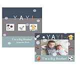 Beloved赤ちゃん、Im A Big Brother Im A Big Sister赤ちゃん兄弟記念品メモリ本と画像フォトフレームギフトセットfor Kids ブルー unknown