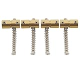 Musiclily Pro 19mmブラス製ベースブリッジサドル 4弦Jazz Bass ジャズベース/Precision Bassプレシジョンベース用 (4個セット)