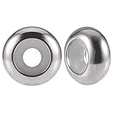 RiNma シリコン スペーサービーズ ステンレス メタルビーズ ロンデル スライダービーズ アクセサリーパーツ ハンドメイド 8mm 6mm (6mm ×3mm ×1.5mm) 2個セット シルバー