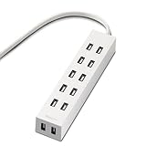 エレコム 電源タップ ホコリシャッター付 耐熱素材使用 flecc barra 6個口 2.0m ホワイト T-NFL01-2620WH
