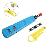 YaeTek Network Wire Punch Down Impact Tool with Two Interchangeable Blades - 110 and BK & Network Wi