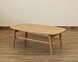 サイドテーブル 棚付き 折れ脚 ローテーブル サイズ：90x50cm カラー：ナチュラル