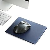 エレコム マウスパッド 大型 XLサイズ のあるレザー調 ズレにくい吸着タイプ ネイビー MP-SL02NV