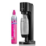 [公式] ソーダストリーム GAIA (ガイア) スターターキット ｜マシン本体 + 60Lガス1本+ボトル1本(1L)｜ ブラック 炭酸水メーカー 電源不要 sodastream