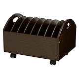 ファイルワゴン ( 書類収納 ファイルケース ) 幅35cm×奥行45cm×高さ31cm キャスター付き MUD-6978DBR ダークブラウン