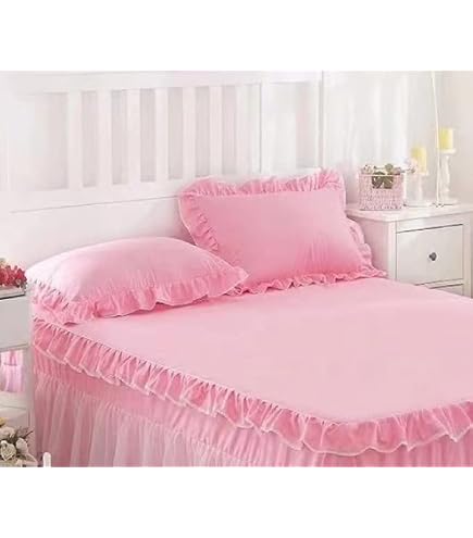 Amazon｜Laura Ashley Home 無地 ホワイト フリル付きベッドスカート