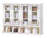 キッチン上置きラック（ストッカー付き）●4枚扉