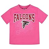 Gerber 子供服 NFL アトランタ・ファルコンズ ガールズ 2018年 半袖チームロゴTシャツ ピンク 4T