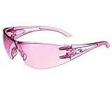 Optima Pink Temples, Pink Lens Safety Glasses by Optima