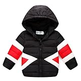 子供服　冬　ダウンジャケット　保温性よく　厚くする　ファッション　軽快　着心地良い　ブラック　140cm