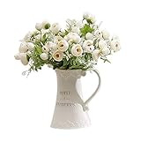 HooMall 人工 観葉植物 造花 インテリア 飾り付け　装飾品 玄関 ギフト 敬老の日 撮影 小道具 手作りブーケ 絹の布 結婚式 お祝い 誕生日 パーティー 人工植物