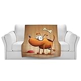 ブランケットウルトラソフトFuzzy 4サイズ！DIANOCHEデザインからby Tooshtoosh The Dog IIホームDecor Unique Designer芸術的スタイリッシュな寝室ア