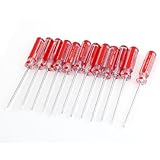 uxcell Y形ドライバー　スクリュードライバー　プラスチック　メタル　レッド　シルバートーン　150g　12個
