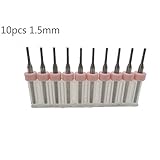 10個のPCBのフライスカッター1.5ミリメートルフィッシュテールフライスカッターコーンフライスカッタータングステンカーバイドミニエンドミルの彫刻CNC