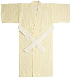 村信 麻葉柄 産着 50cm クリーム 0056 綿100% 日本製