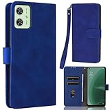 MOTO G64 5G / G64y 5G ケース 手帳型 【ストラップ 一本付】 適用 MOTO G64y 5G ケース MOTOG64 スマホケース MOTOROLA g64 ケース MOTOROLAG64 手帳 モトG64 手帳型 case Heofuixt スタンド ストラップ付き 窓口式 カード入れ マグネット 手帳ケース カードケース つや消し 落ち着いた色 ネイビー