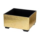 マッセ(MASSE) 迎春花器(スクエア)ゴールド 素材:PS樹脂 発注単位8個 N-88