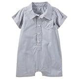 オシュコシュ OSHKOSH/ シアサッカーロンパース ストライプ ロンパース半袖 18ヶ月【並行輸入】
