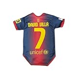 David Villa Baby Suit 0-9 months Barcelona Home 2012-13
