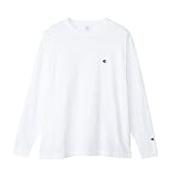 [チャンピオン] 長袖Tシャツ 長袖 丸首 綿100％ ワンポイントロゴ リラックスフィット ドロップショルダー ロングスリーブTシャツ メンズ C8-A409Z ホワイト L
