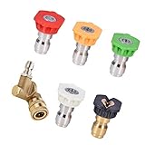 KESOTO 真ちゅう　ノズル（5個） ピボットカプラー 多角度 クイックコネクタ 高圧洗浄機用　　