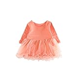 Pojour ベビー服　ベビードレス 子供 長袖 女の子 ワンピース 春秋 赤ちゃん 服 出産祝い 発表会ワンピース