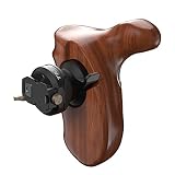 TILTA アドバンスド右側木製ハンドルNATO レールマウント付き、DJI Ronin 4D および DJI ハイブライトリモートモニタースライドインポートと互換性のある調整可能な木製グリップ TA-AWH9-R-B