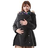 3way フードファー付き 中綿 ママコート ブラック FREE