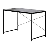 シンプルパソコンデスク【-e-desk-イーデスク110cm幅】(ブラック)
