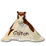 Personalized Spotted Brown Horse Lil Snugglers Baby Snuggle Blanket Gift- 13 Inches by Douglas