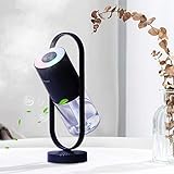 加湿器 空気清浄機 卓上アロマ 超音波式 USB給電 七色LEDライト 超静音室内車載用持ち運び便利 三つ綿棒付き