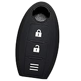 【IKT】日産車用 インテリジェントキー用 シリコンカバー 2ボタン ブラック / ノート / ノートeパワー / デイズ / キューブ / マーチ / ジューク / NV350キャラバン / ウイングロード / エクストレイル / ステージア / ティアナ / ティーダ / ティーダラティオ / デュアリス / ムラーノ / ラフェスタ / NV200バネット / など インテリキー用 専用設計でピッタリサイズ！傷防止に最適！さらさらシリコンで手触り快適！（ニッサン / 日産車用） スマートキー用（NS-006BK）