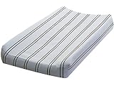 Go Mama Go Go Mama Go Designs Blue & Chocolate Striped Changing Pad Cover, Blue/brown by Go Mama Go