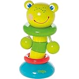 Haba Clutching Toy Clatter Frog木製Rattling図(ドイツ製)