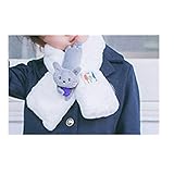 Candykids　可愛くてふわふわ キッズ用 マフラー 全6色 　柔らかいキッズ ふわふわマフラー　純色厚手 秋冬　女の子ネックウォーマー　男女兼用 (ホワイト2)