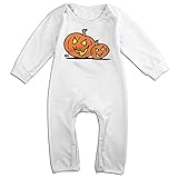面白い ベビー ハロウィーンのカボチャ ベビー服 100%綿 White Size 24 Months