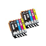 【SEASKY】 XKI-N20 XKI-N21 染料 5色セット×2 (XKI-N20BK×2 XKI-N21BK×2 XKI-N21C×2 XKI-N21M×2 XKI-N21Y×2) キヤノンプリンター用 互換インク ISO9001認証工場 (XKI-N20 XKI-N21 XKI-N21＋N20/5MP)
