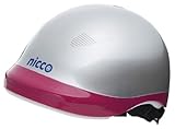 クミカ工業 nicco(ニコ) ハードシェル ジュニアヘルメット シルバー ピンク KH003