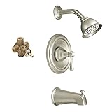 Moen KTSKI-P-T2113BN Kingsley Showerhead and 5 1/2-Inch Spout, Brushed Nickel [並行輸入品]