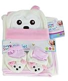 First Steps Baby Gift Set With Blanket Hat Booties 0months+ Soft Fleece - Owl by First Steps