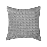 [Amazonブランド] Umi(ウミ) - クッションカバー 45x45cm ベルベット 2枚セット おしゃれ ふわふわ 隠れるファスナー